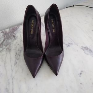 Sergio Rossi burgundy Godiva heel size 7